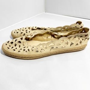 VIA SPIGA laser cut espadrille flats